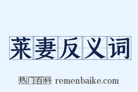 莱妻反义词是什么意思的图片